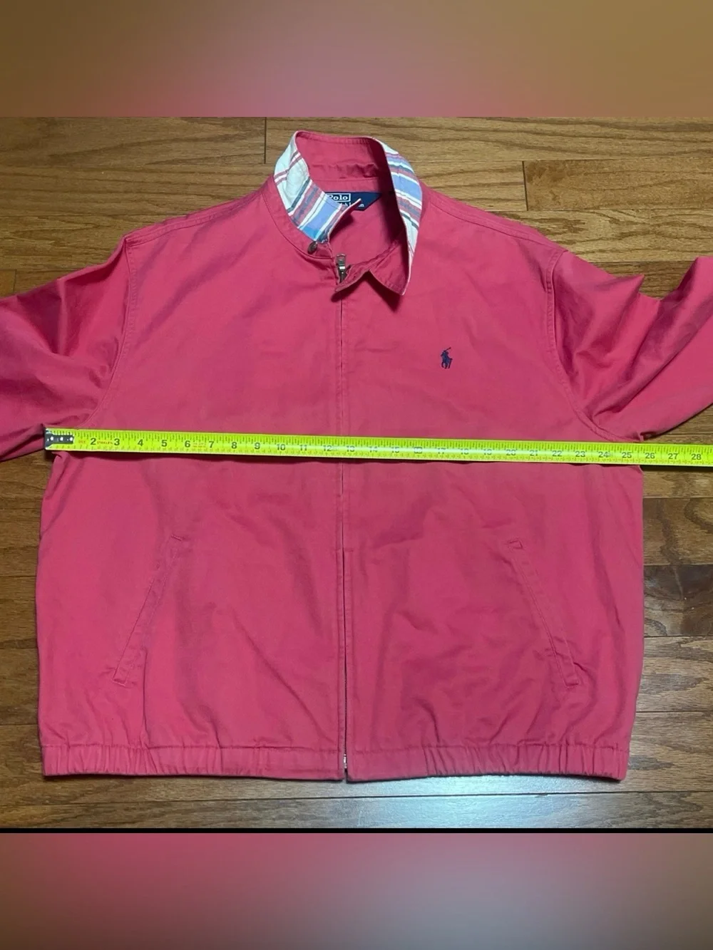 Polo by Ralph Lauren Red Classic Zip-Front Jacket mens Sz XL  cotton